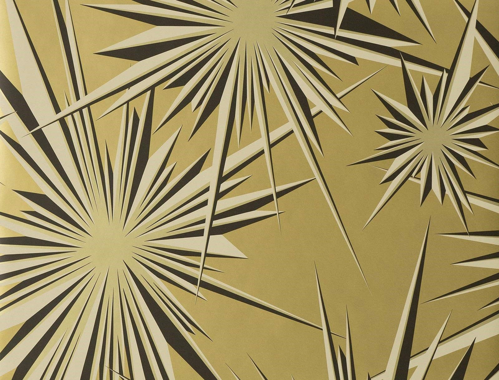 GOLDEN SUNBURST WALLPAPER (Duquette's Dawnridge Wallcovering)