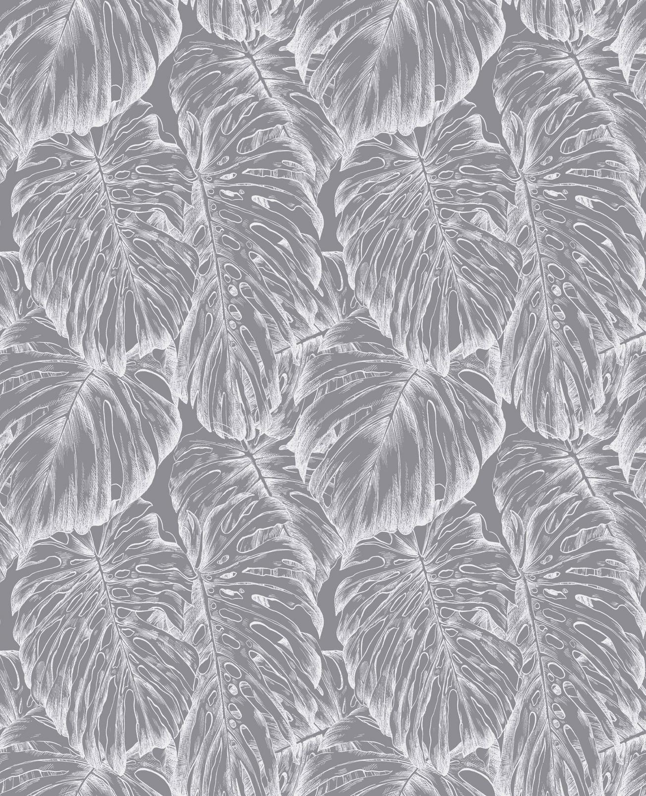 Tropical Pewter Wallpaper