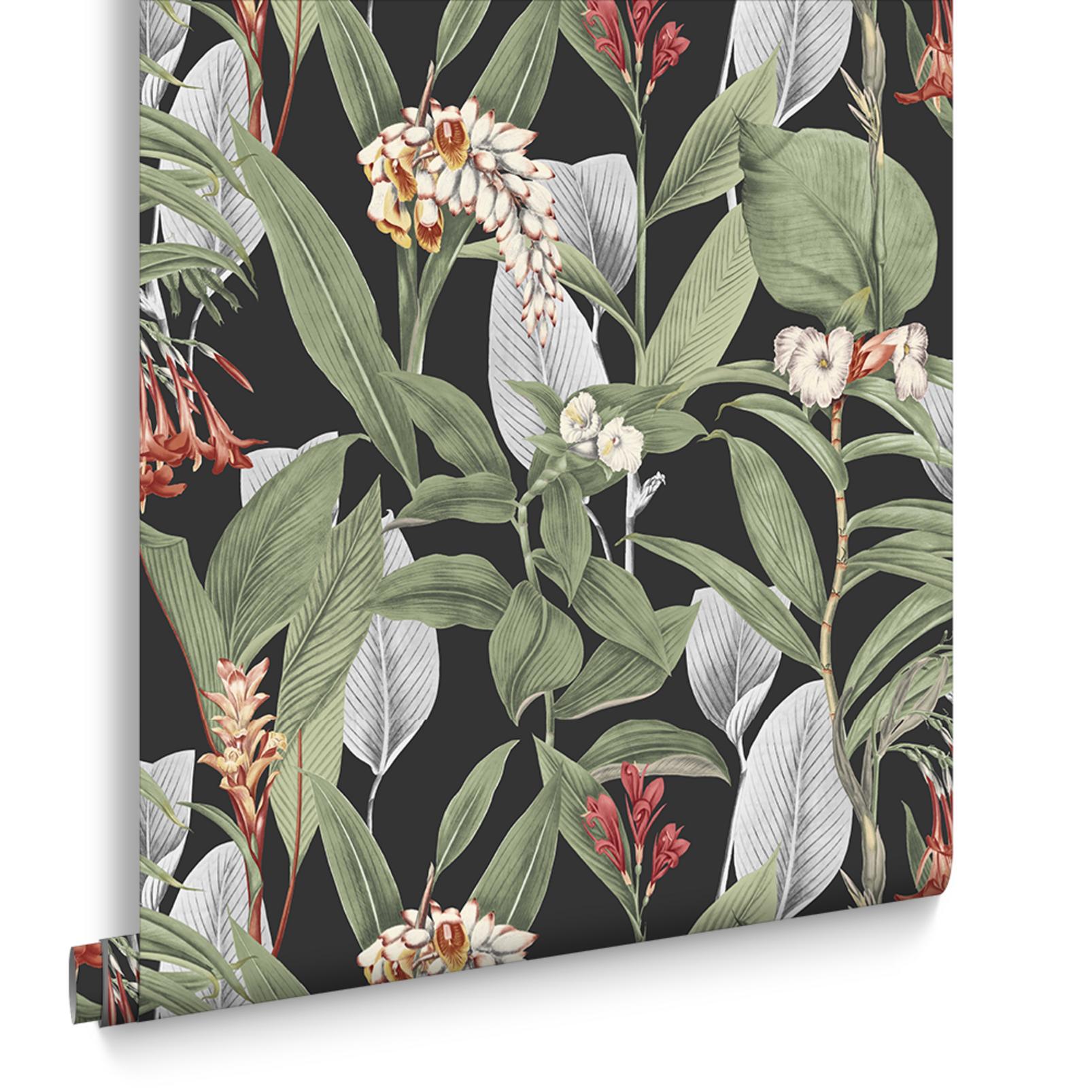Botanical Black Wallpaper