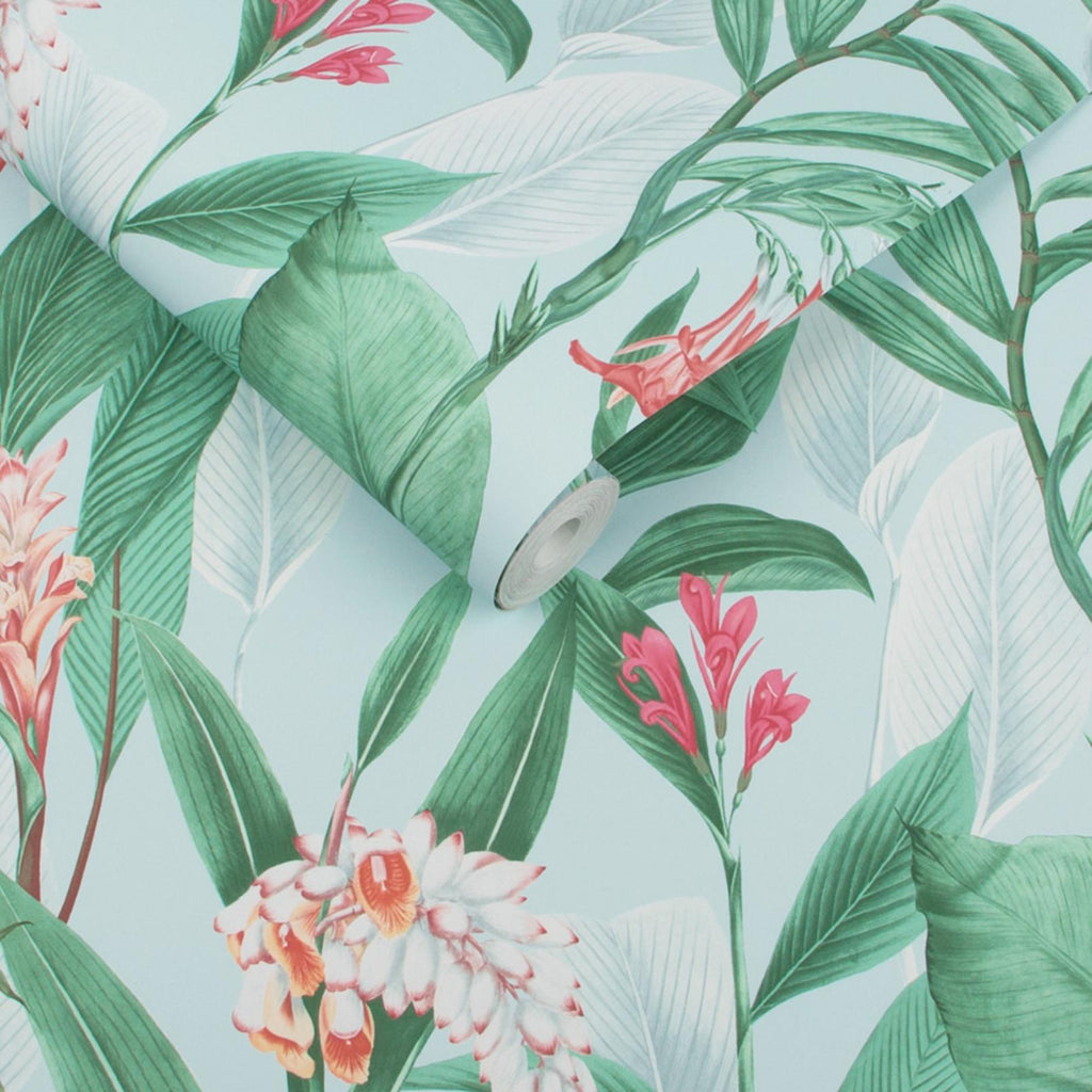 Botanical Duck Egg Wallpaper