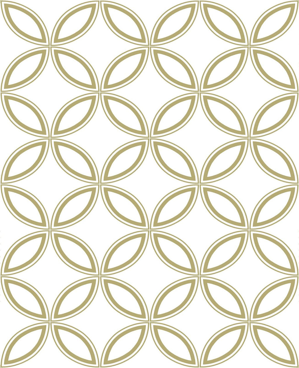 Eternity White and Gold Wallpaper