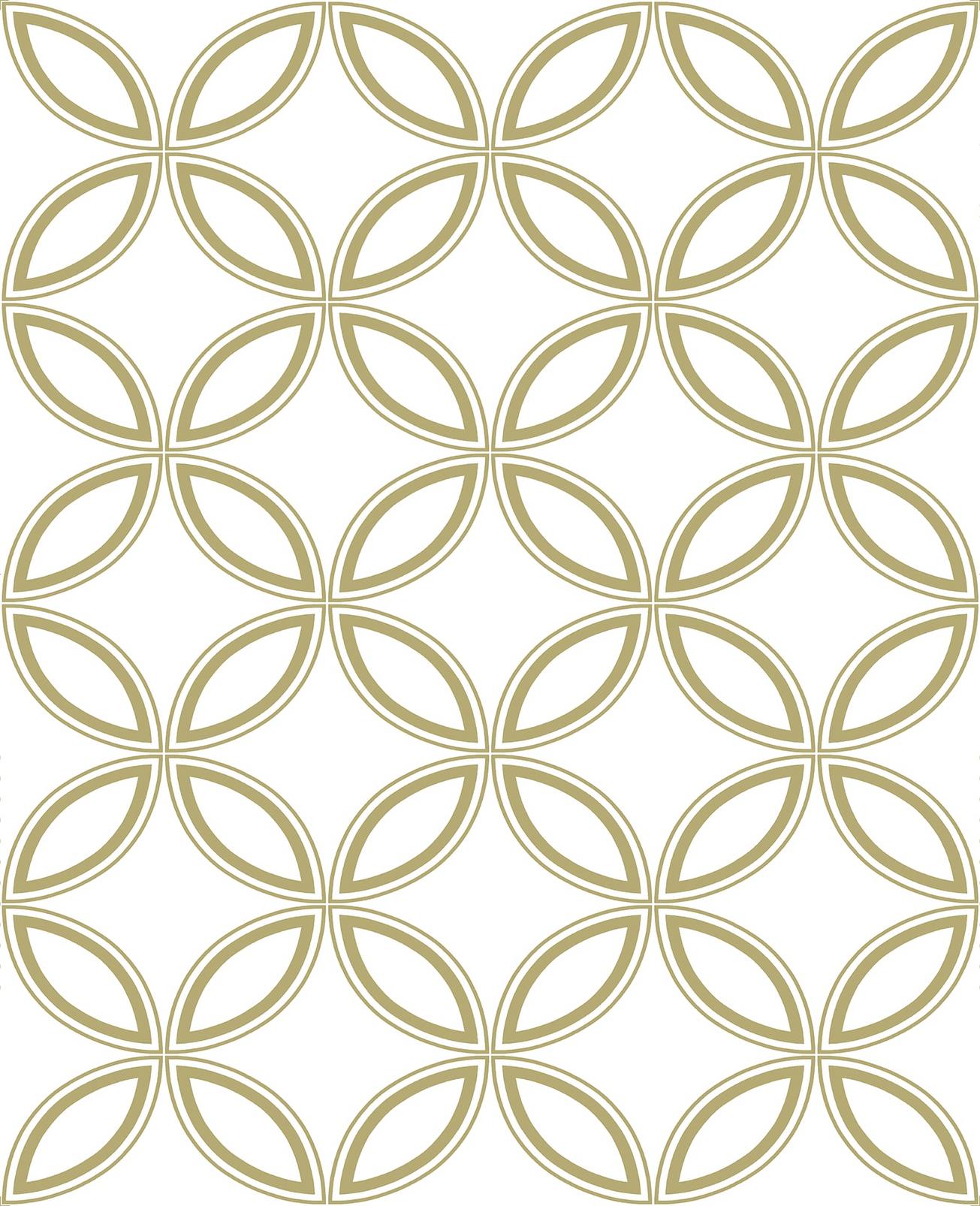 Eternity White and Gold Wallpaper