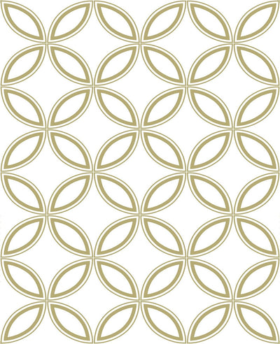 Eternity White and Gold Wallpaper