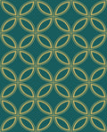Eternity Teal and Copper Wallpaper