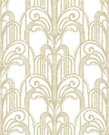 Art Deco Gold and Pearl Wallpaper