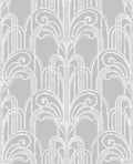 Art Deco Silver Wallpaper