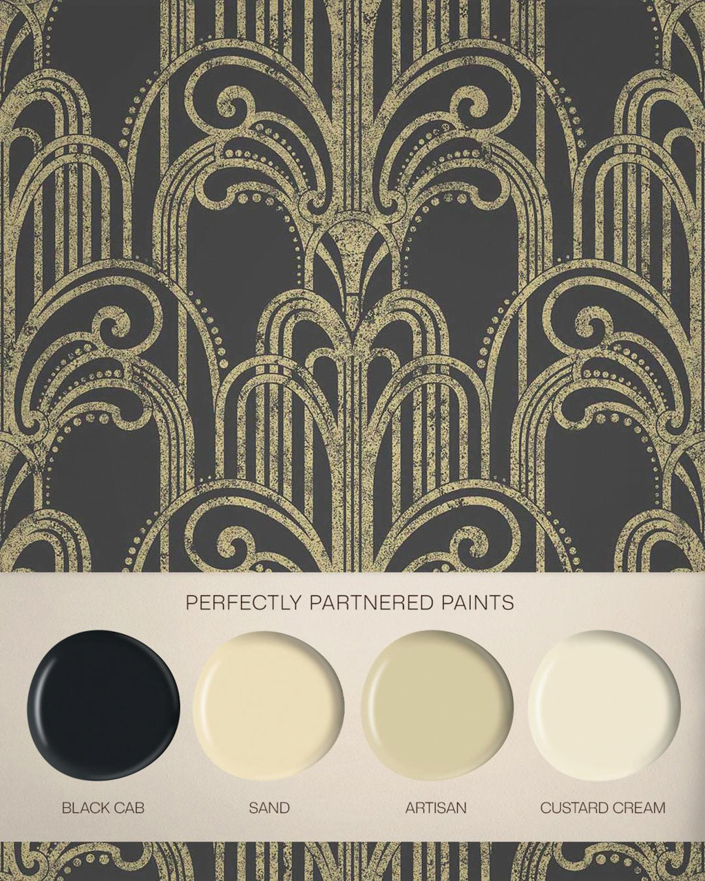 Art Deco Black and Gold Wallpaper