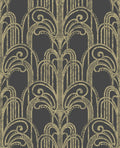 Art Deco Black and Gold Wallpaper