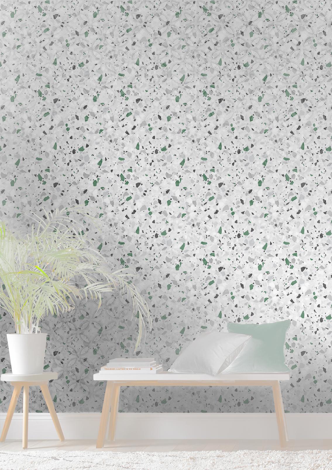 Terrazzo Green Wallpaper