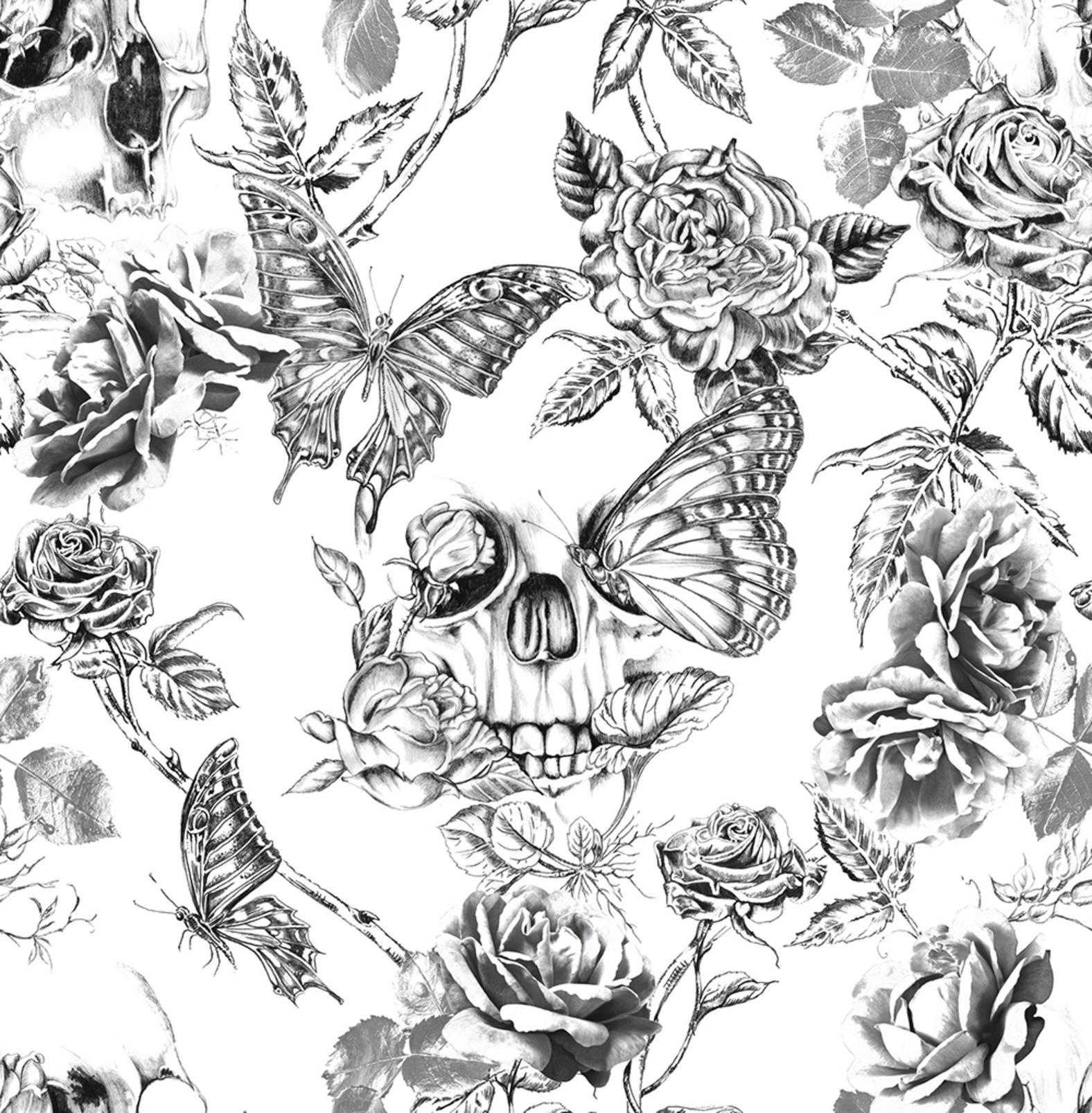 Skull Roses Wallpaper