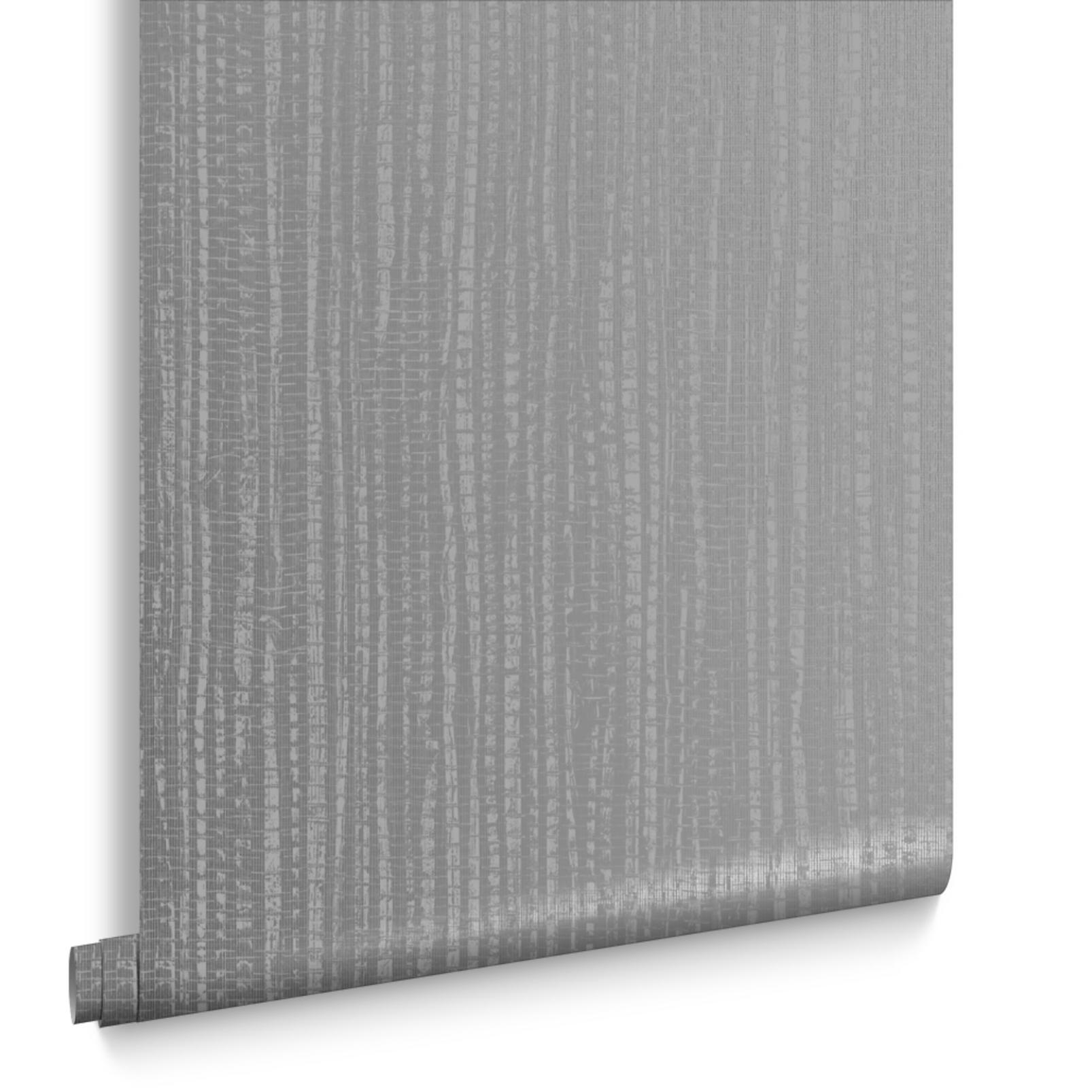 Bamboo Texture Silver Wallpaper