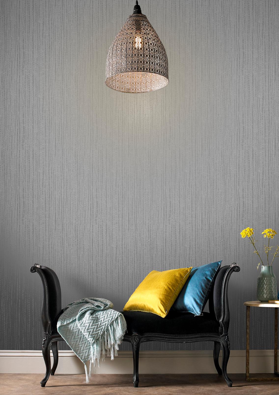 Bamboo Texture Silver Wallpaper