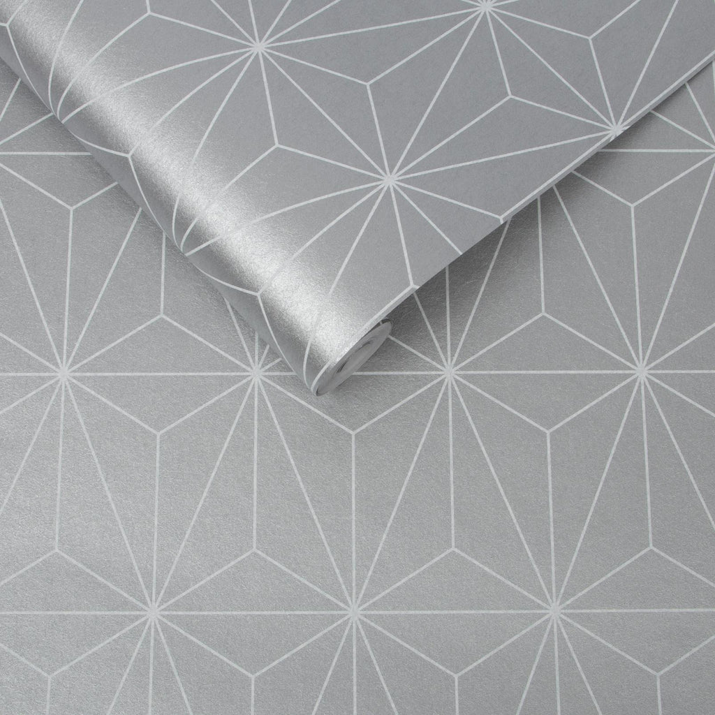 Prism Silver Wallpaper