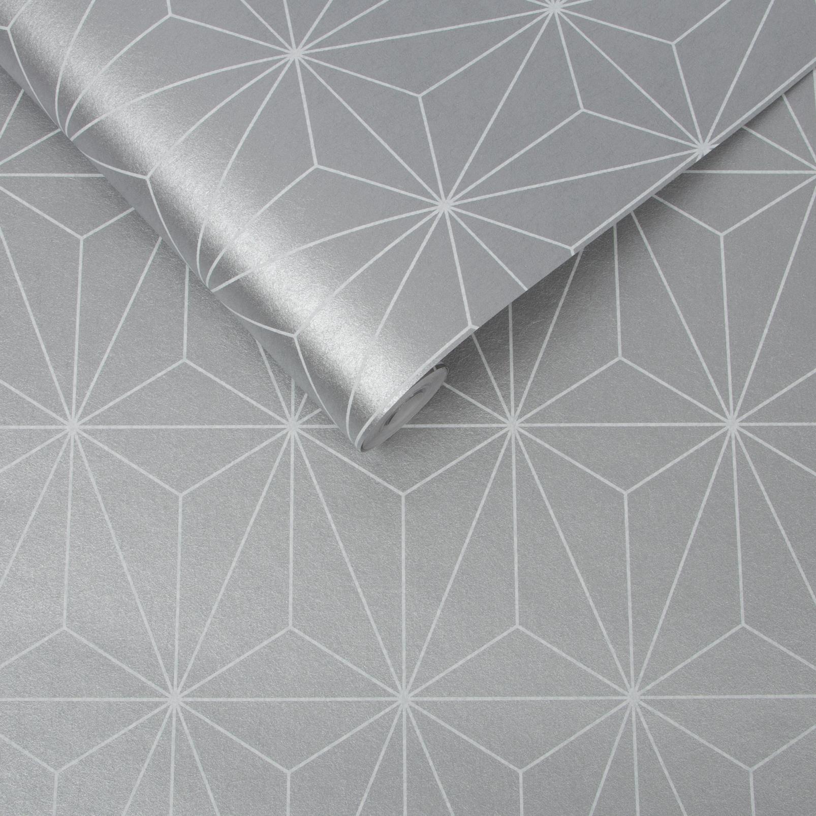Prism Silver Wallpaper