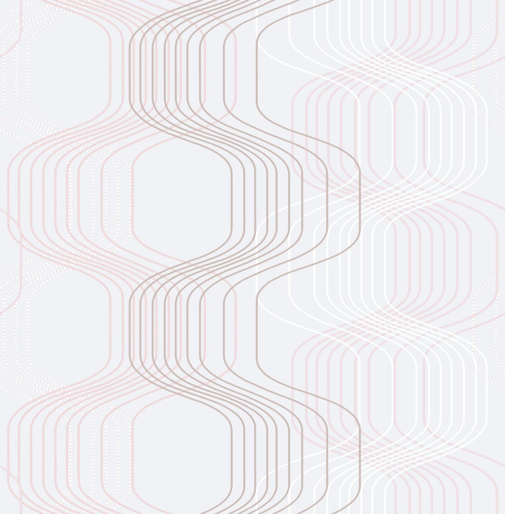 Revival Grey & Rose Gold Wallpaper