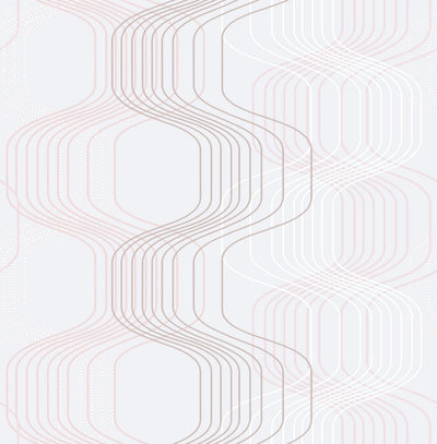 Revival Grey & Rose Gold Wallpaper