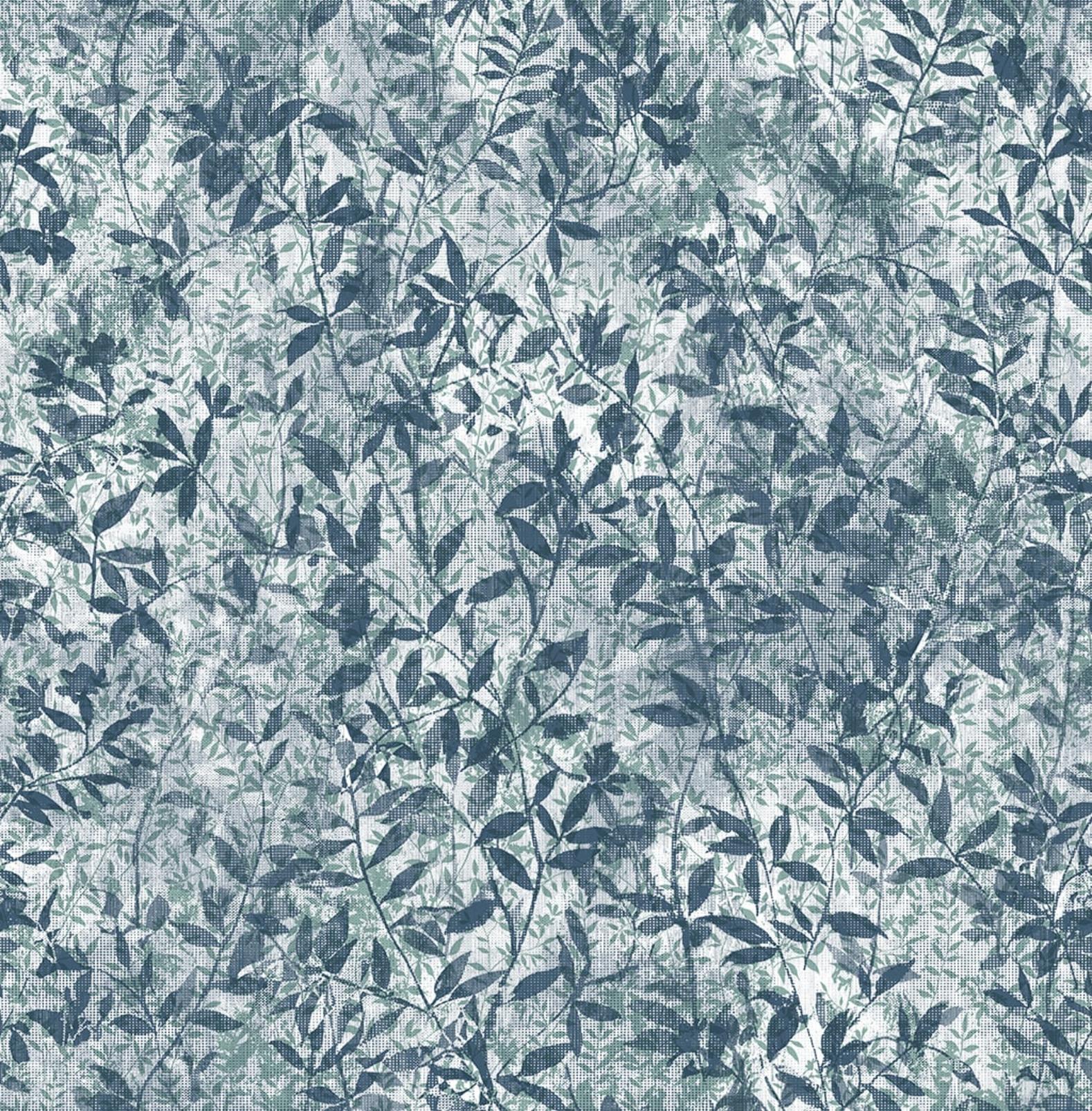 Botany Iridescent Midnight Blue Wallpaper