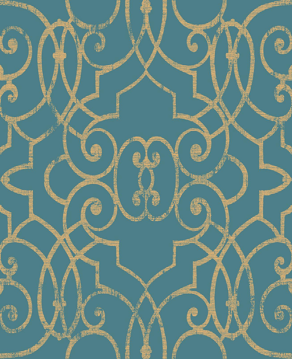 Shoji Teal Wallpaper