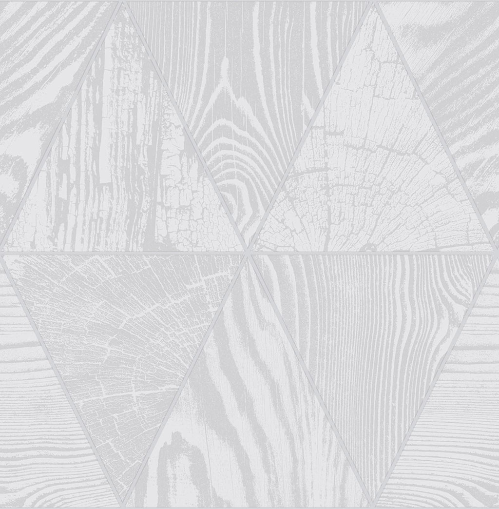 Geo Grain Silver Wallpaper