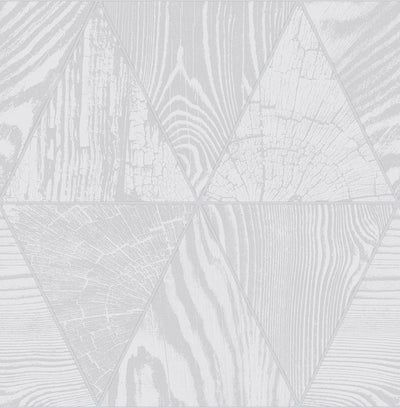 Geo Grain Silver Wallpaper