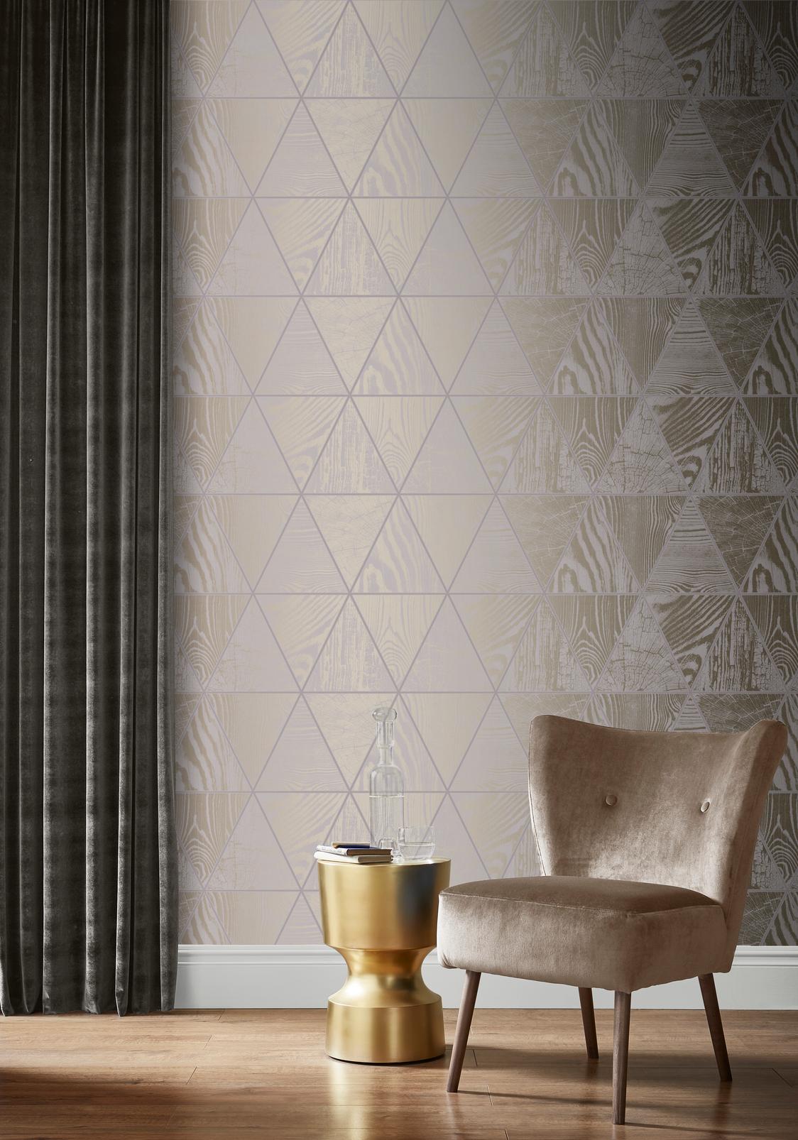 Geo Grain Ash Wallpaper