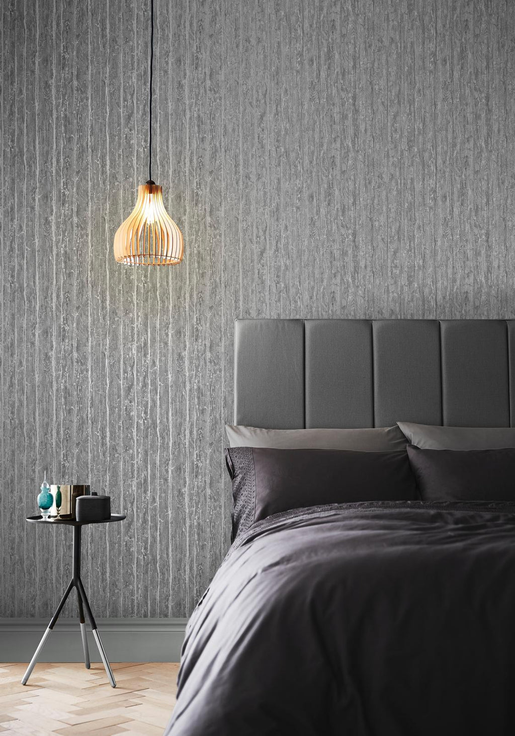 Grain Texture Ebony Wallpaper