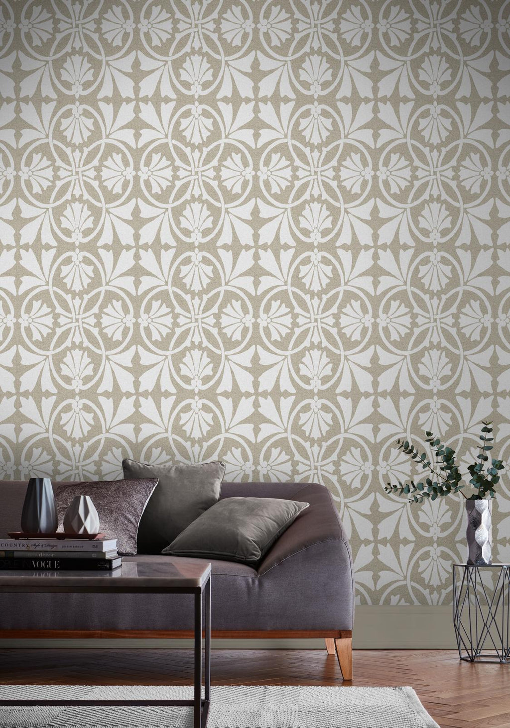 Thrones Chalk & Taupe Wallpaper