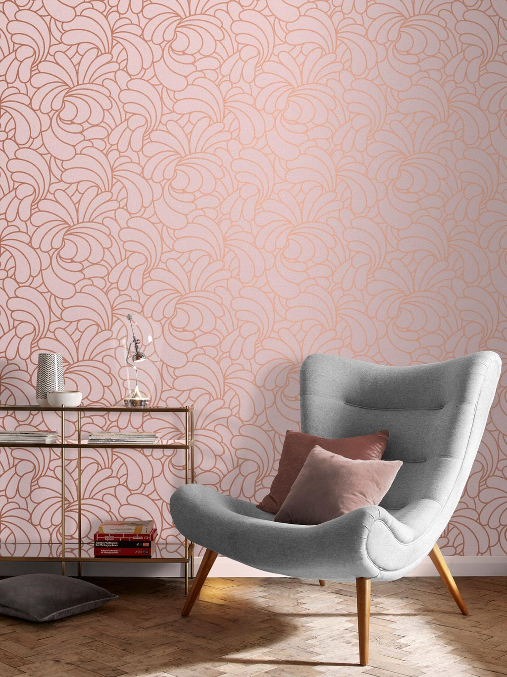 Bananas Copper Blush Wallpaper