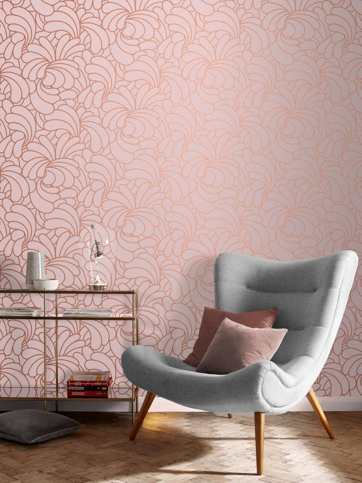 Bananas Copper Blush Wallpaper