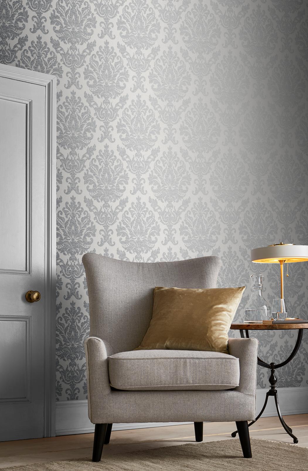 Antique Gris Wallpaper
