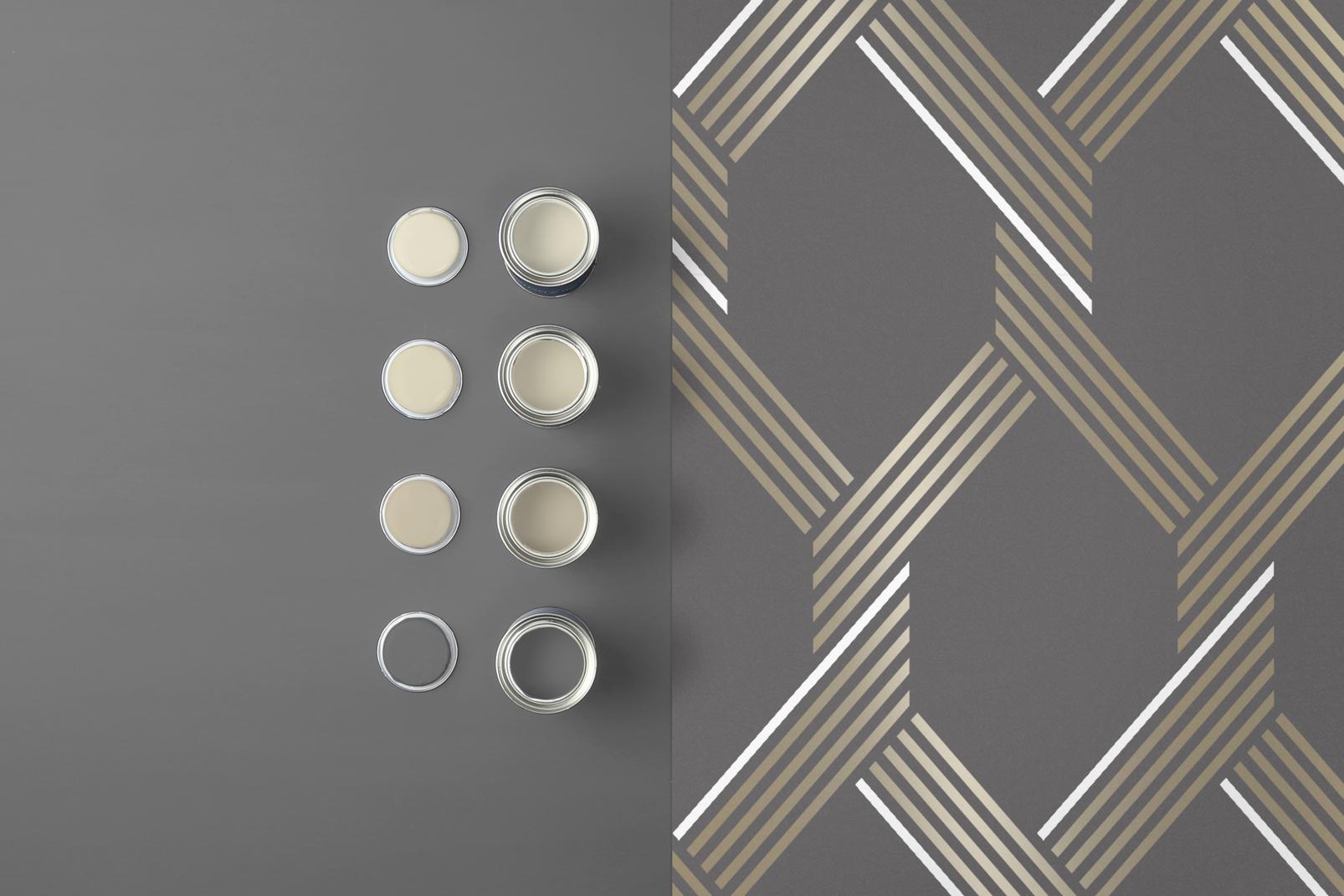 Vector Graphite Gold Wallpaper