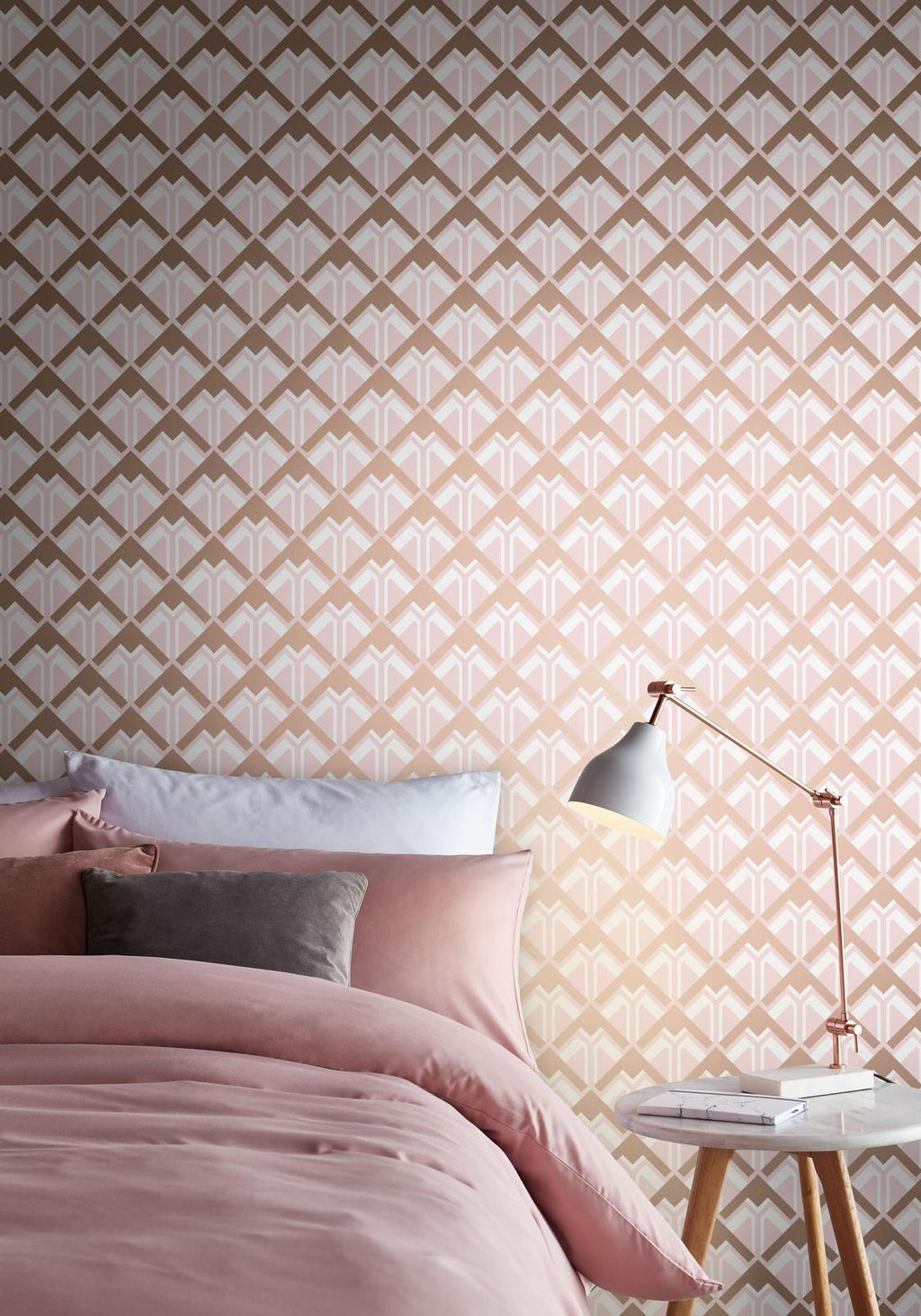 Beau Pink & Rose Gold Wallpaper
