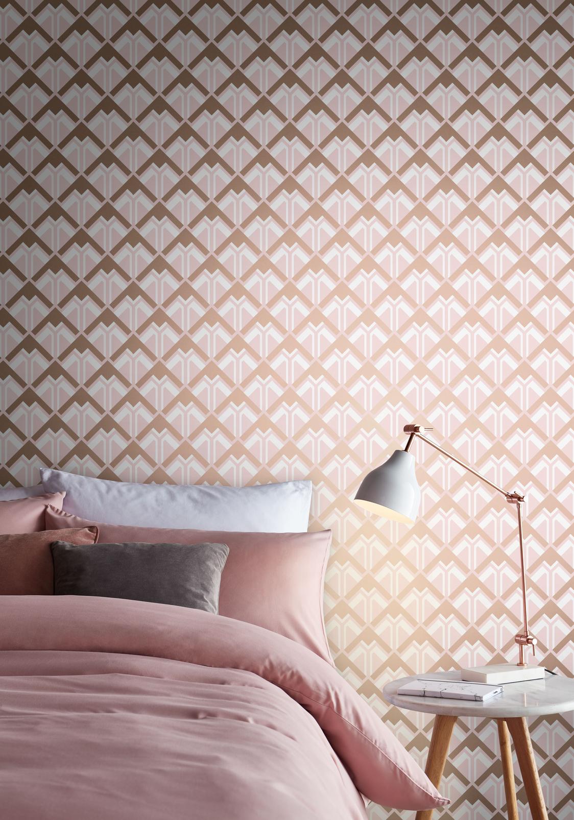 Beau Pink & Rose Gold Wallpaper