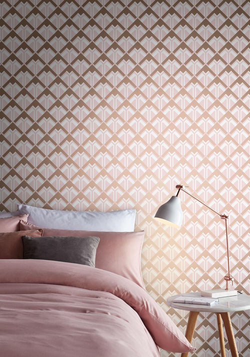Beau Pink & Rose Gold Wallpaper