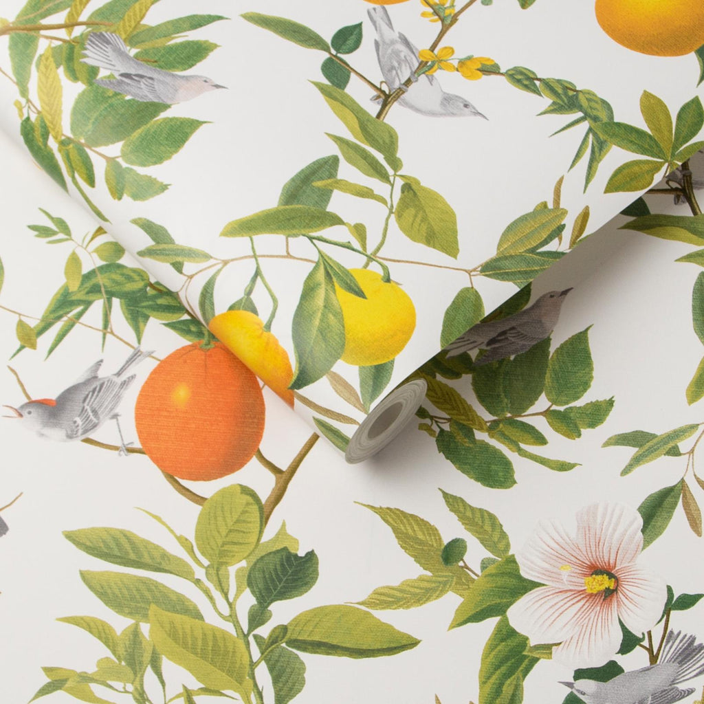 Amalfi White Wallpaper