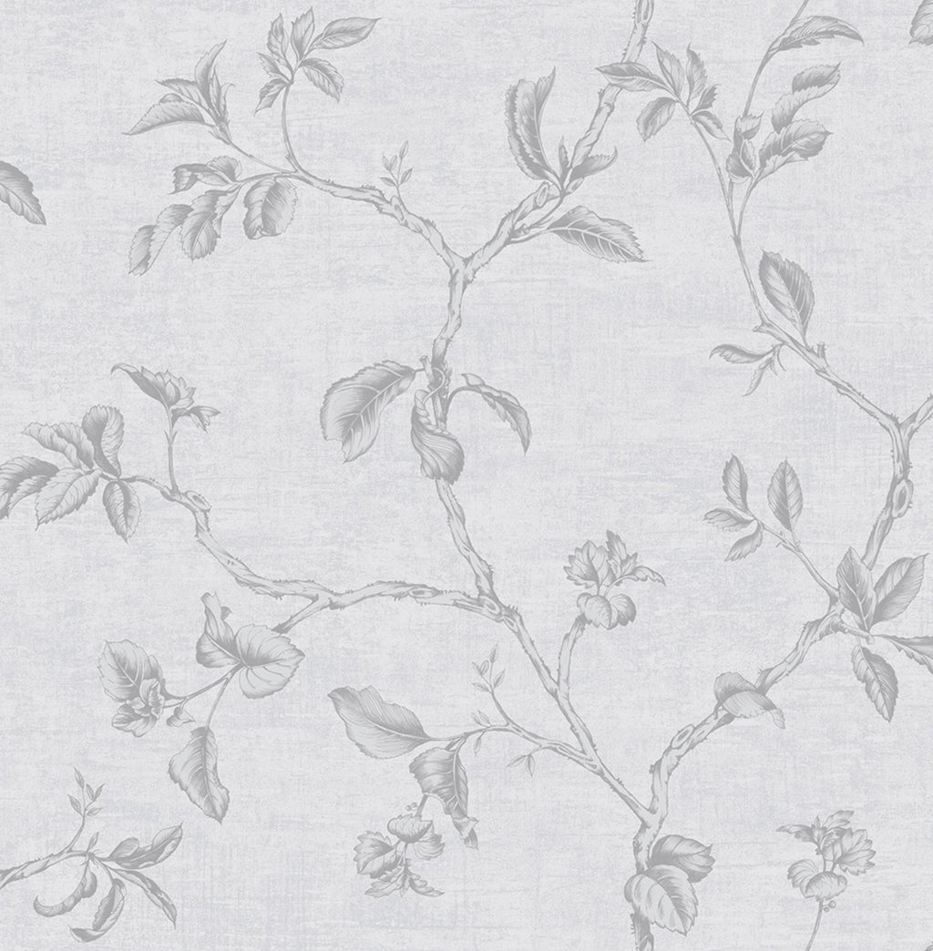Twining Silver Wallpaper