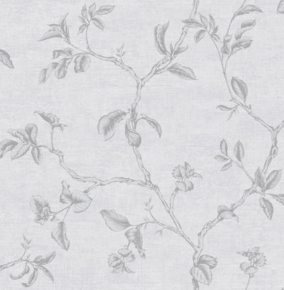 Twining Silver Wallpaper