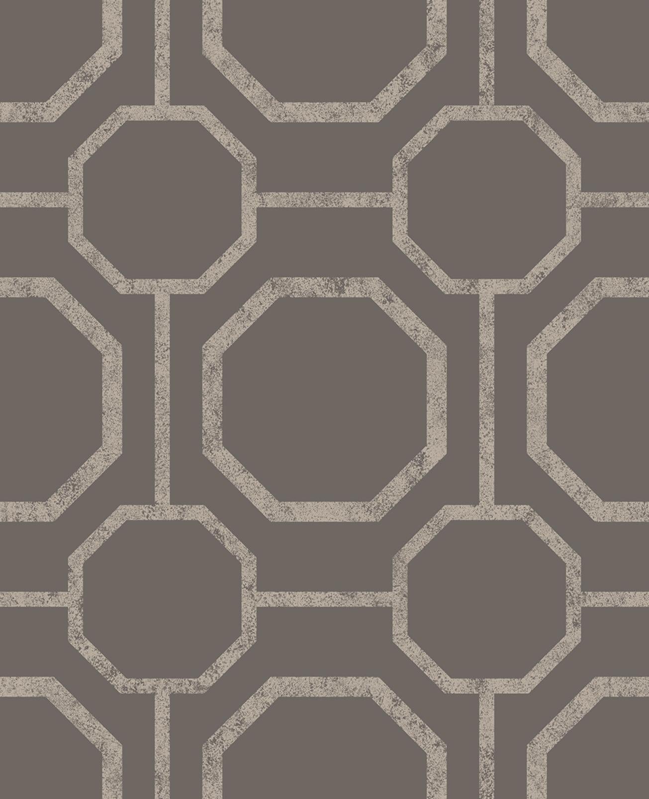 Sashiko Taupe Wallpaper