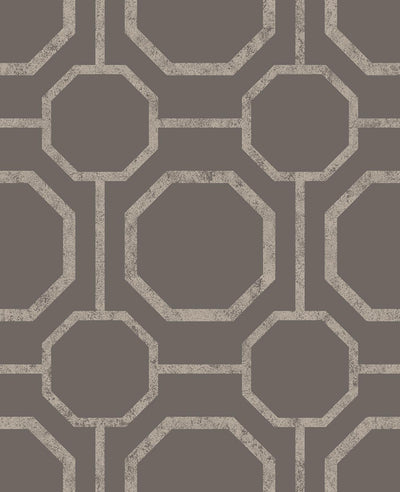 Sashiko Taupe Wallpaper