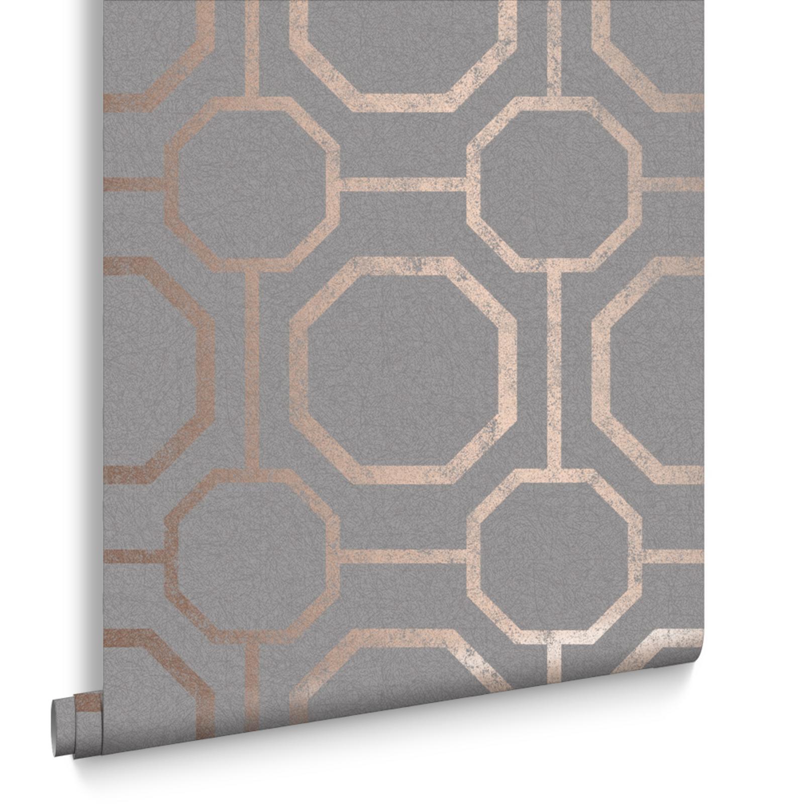 Sashiko Rose Gold Wallpaper