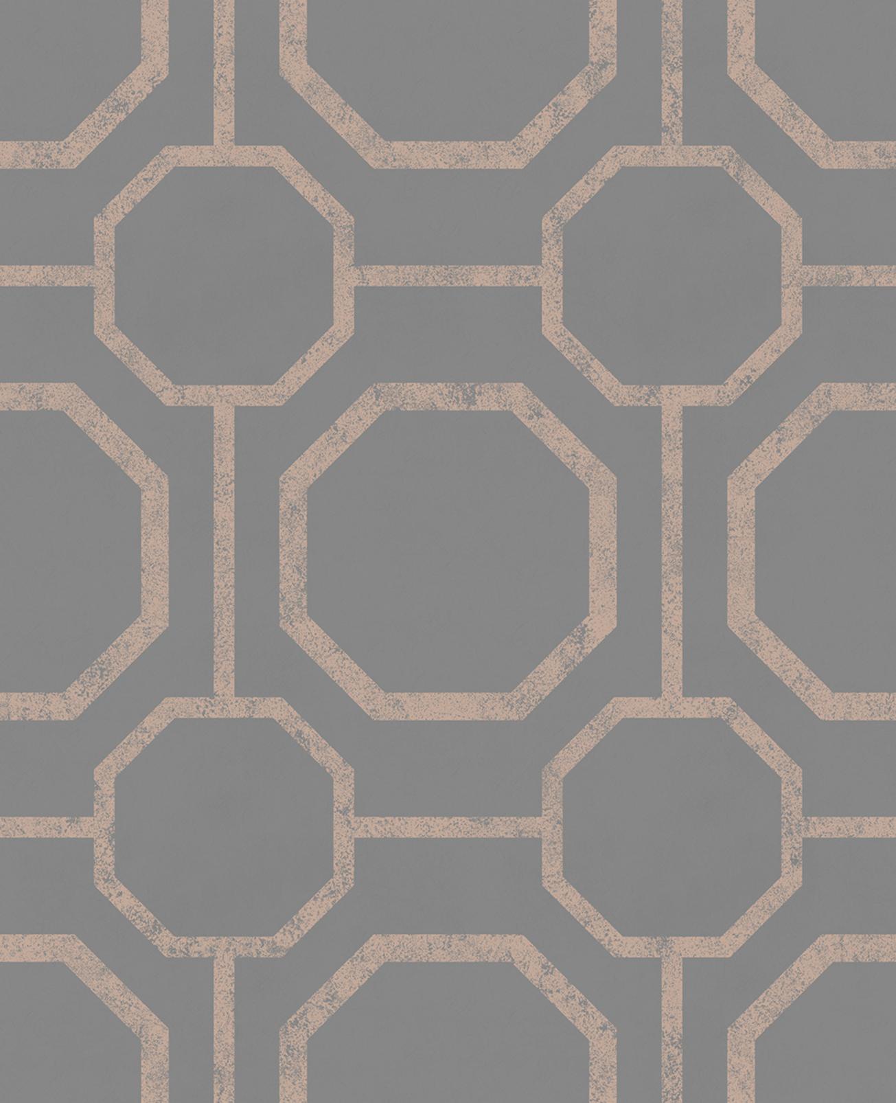 Sashiko Rose Gold Wallpaper