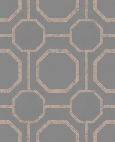 Sashiko Rose Gold Wallpaper