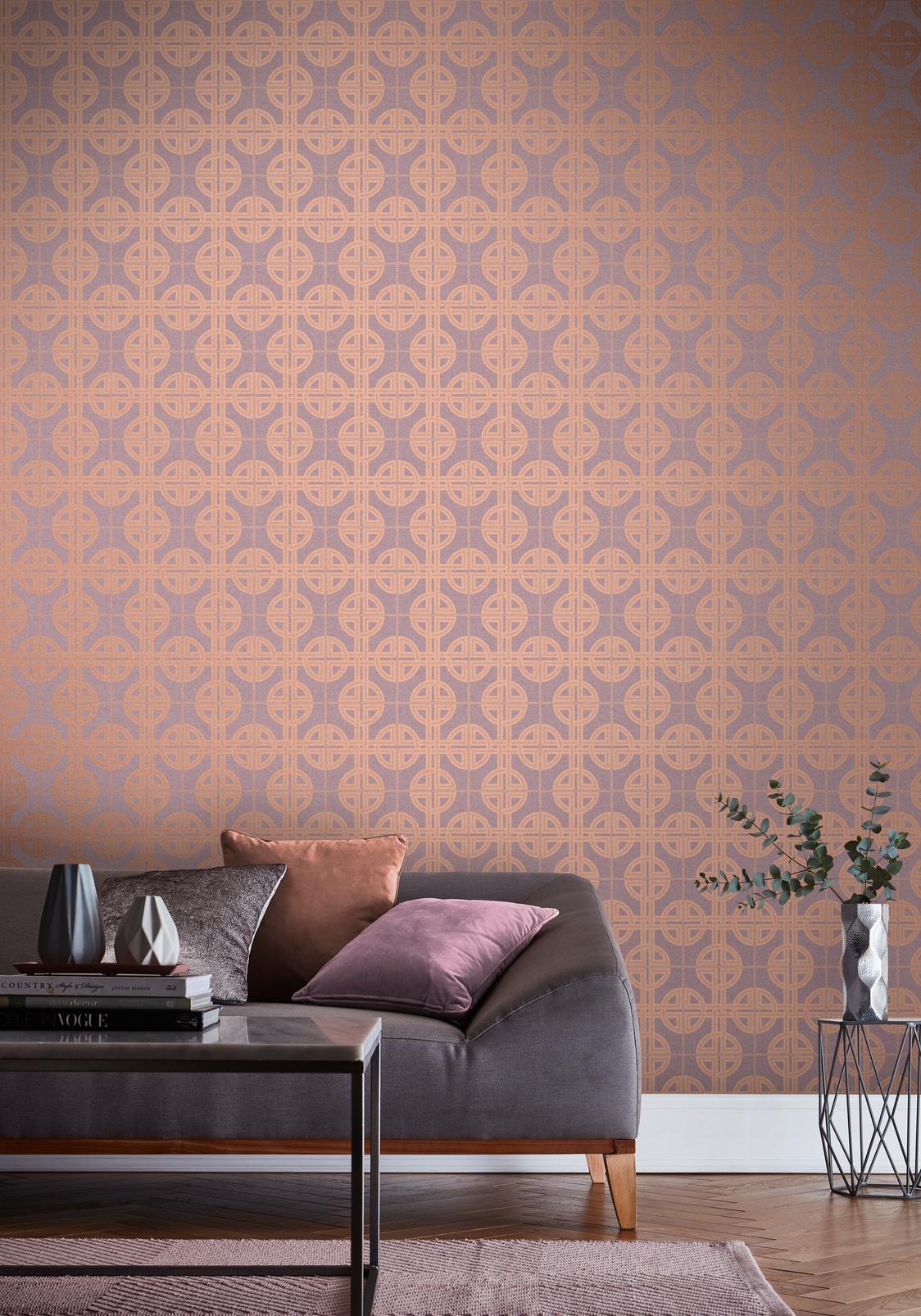 Asian Lattice Blush Wallpaper