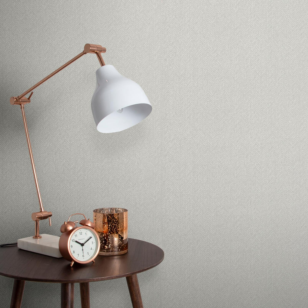 Herringbone Texture Ecru Wallpaper