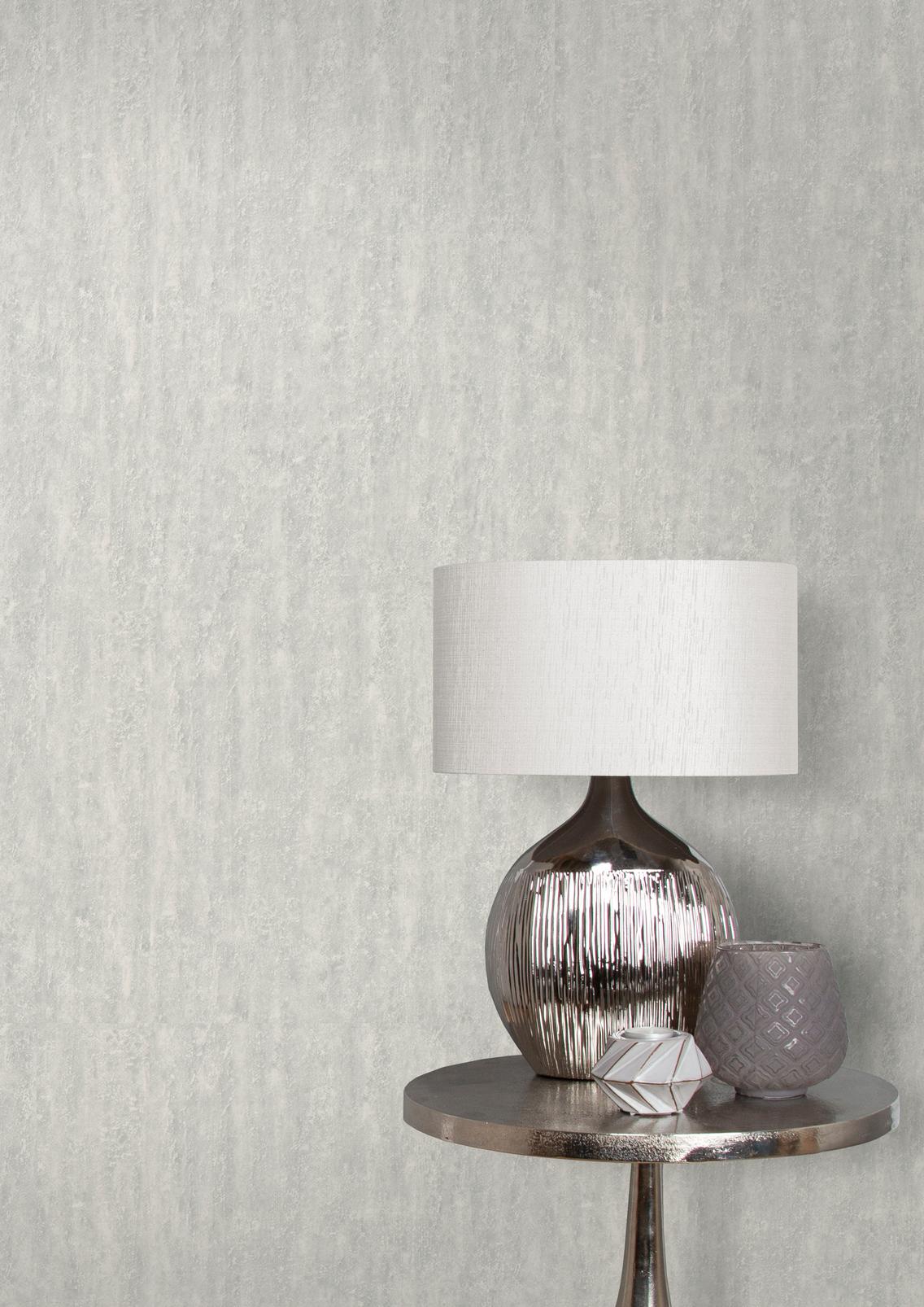 Orbit White Grey Wallpaper