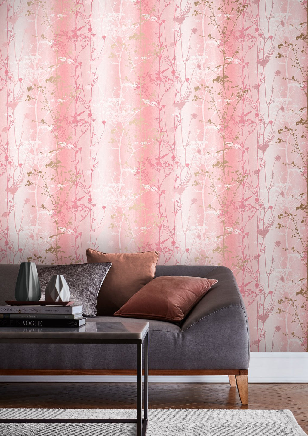 Wild Flower Coral Wallpaper