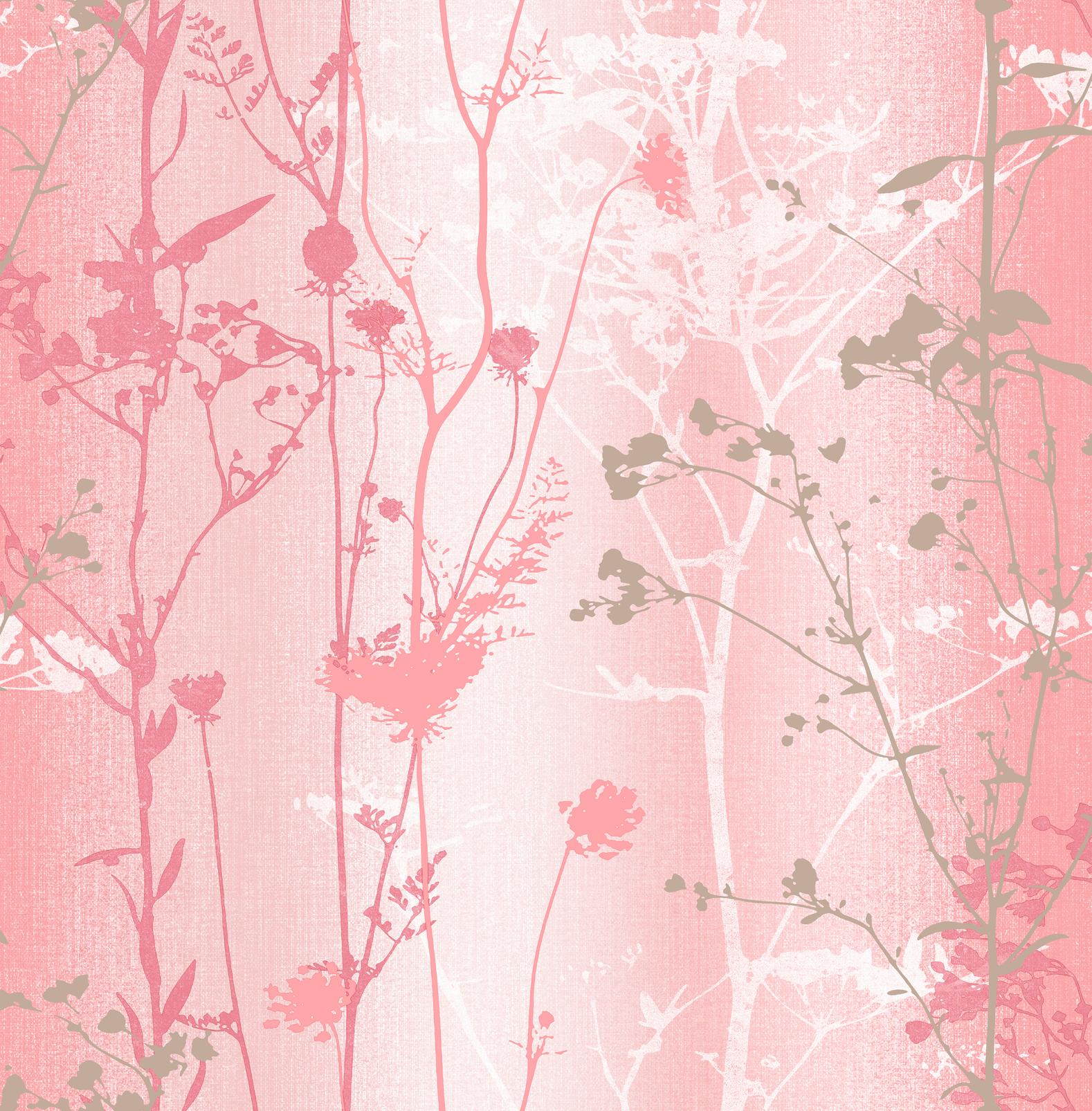 Wild Flower Coral Wallpaper