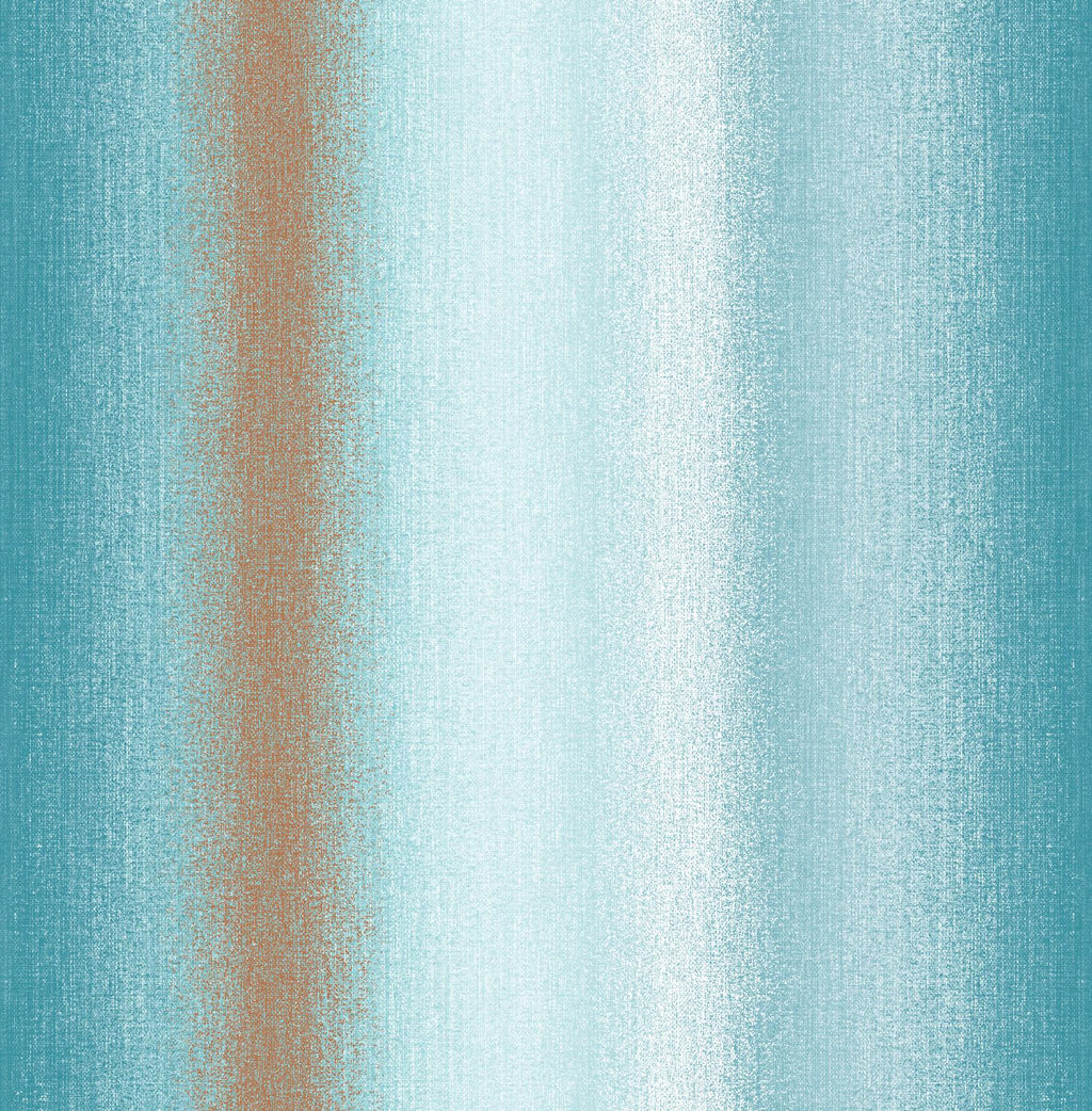 Wild Flower Stripe Teal Wallpaper