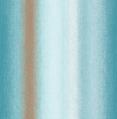 Wild Flower Stripe Teal Wallpaper