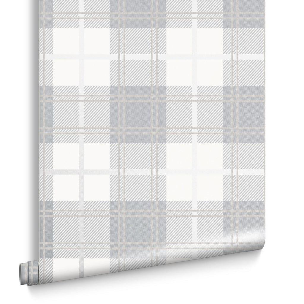 Tartan White Wallpaper